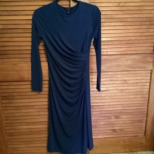 Womens BANANA REPUBLIC size XS Navy Ruched Dress - Picture 1 of 3