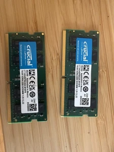 Crucial 32GB 2X 16GB DDR4 SODIMM RAM - Picture 1 of 1