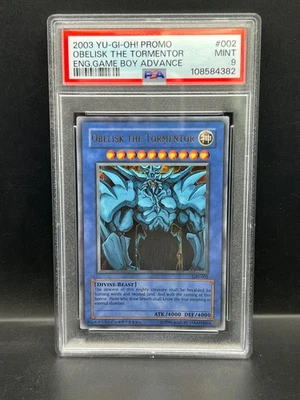 Yugioh PSA 9 MINT Obelisk the Tormentor GBI-002 Ultra Rare GBA Promo 2003 S#4382 - Image 1 of 2