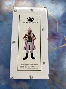 December Diamonds Poke the Bear Puss 'N Paws Santa Bear Resin Ornament 55-55347 - Picture 1 of 1