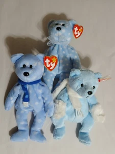 Peluche de vacaciones 3 Ty Beanie Babies 2006 IceCubes The Bear Bubbly 1999 excelente - Imagen 1 de 8