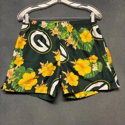 Green Bay Packers NFL Team Apparel Men’s Swim Trunks Shorts Size Small 4" Inseam - Image 1 of 4