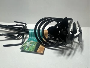 4 Stück Gartenschlauch Führung Pfahl 12 Zoll mit Schmetterling Schwerlast Metall Wasser NEU - Bild 1 von 6