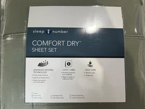 Sleep Number Comfort Dry Sheet Set King Size Fern - Picture 1 of 3