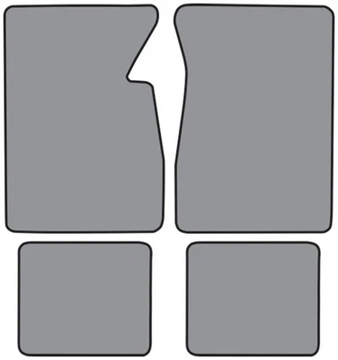 Alfombrilla para Cadillac DeVille Series 62 1959-1960 cupé de 2 puertas 4 piezas 01 bucle negro Foto 1 de 4