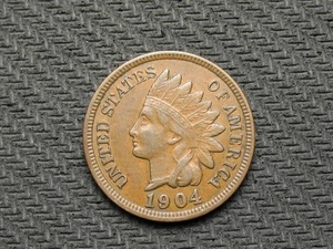 🔥OLD COIN SALE XF 1904 INDIAN HEAD CENT PENNY FULL LIBERTY 🔥LOT 348us - Picture 1 of 2
