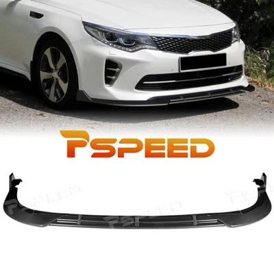 Labio de alerón de parachoques delantero Carbon Look PP para KIA Optima SX SXL 2016-18 estilo STP Foto 1 de 4