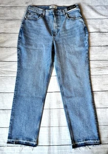 Nuevos pantalones de mezclilla para mujer Abercrombie & Fitch 32/14L (34x29) tiro alto recto al tobillo - Imagen 1 de 6