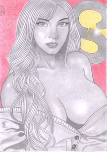 Kara (09"x12") Original Art by Marcio Alves - Ed Benes Studio - Picture 1 of 3