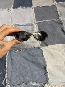 Vintage Made In USA Oakley Eye Jacket Sunglasses Grey Frame Black Lenses - Picture 1 of 10