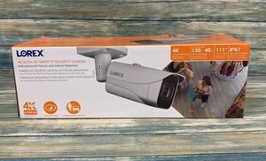 Lorex E861AB-E 4K Ultra HD Smart IP Security Bullet Camera CNV, White - Picture 1 of 6