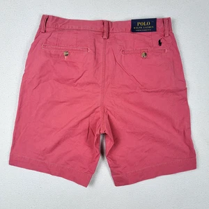 Polo Ralph Lauren Chino Shorts Herren 32 rot Stretch klassische Passform 9" Schrittlänge adrett - Bild 1 von 15