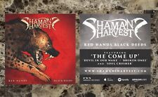 SHAMAN'S HARVEST Red Hands Black Deeds Ltd Ed RARE Sticker +BONUS Rock Stickers!