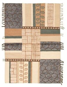Vintage Hand Woven Carpet 5'5" x 7'11" Traditional  Kilim Rug
