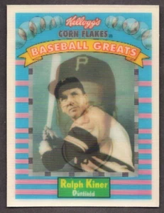 1991 Kellogg's Corn Flakes Baseball Greats #15 Ralph Kiner Pirates EX-MT - Picture 1 of 2