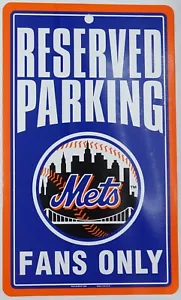 MLB New York Mets Wincraft 7.25" X 12" Plastic "Reserved Parking Sign" NEW! - Picture 1 of 1