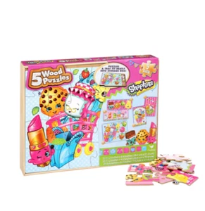 Shopkins Wood Puzzles 5-Pack NEW! - Picture 1 of 5