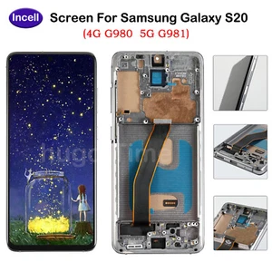 Ecran LCD de remplacement gris avec cadre Incell Samsung Galaxy S20 5G G981 - Photo 1 sur 8