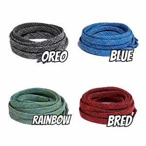 Multi-colour Flat Laces Fit For Air aj Jordan 1 Mid Vapormax Flyknit Vaporfly - Picture 1 of 1