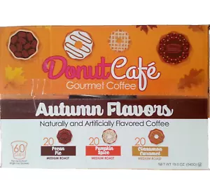 Donut Cafe Gourmet Coffee Autumn Flavors 60 K-Cups - Picture 1 of 6