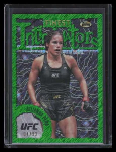 2024 Finest UFC Intimidators Green Shimmer Refractor int19 Julianna Pena 4/99 - Picture 1 of 2