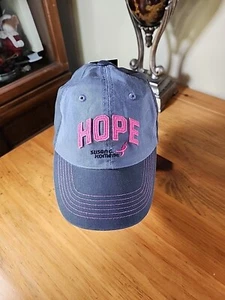 HOPE ~ Susan G. Komen Women Embroidered Adjustable Gray & Pink Baseball Cap P1 - Picture 1 of 6