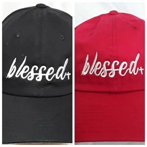 Dad Hats Blessed Embroidery Unstructured Baseball Caps Cotton Buckle Closure - Bild 1 von 7