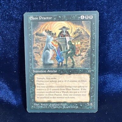 Ebon Praetor Fallen Empires Magic The Gathering Mtg Rare Reserve List - Image 1 of 4