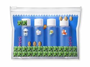 Nintendo Super Mario Travel Clear Pouch & Mini Bottle Set (Underwater Level)