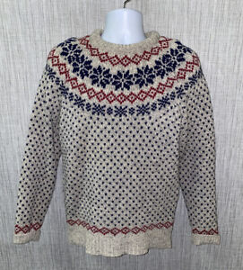 Northern Isles Mens Beige Wool/Nylon Crewneck Sweater Size M