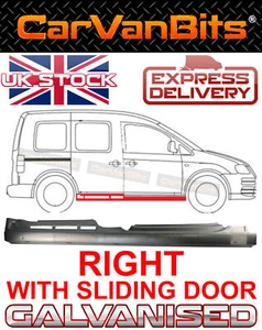 PANEL DE ÓXIDO DE CUERPO DE REPARACIÓN DE UMBRAL COMPLETO PARA VW CADDY III (2K) 04-10 CON PUERTA CORREDERA - Imagen 1 de 5