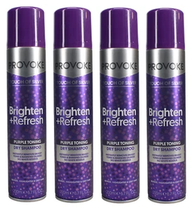 4x PROVOKE Touch Of Silver DRY SHAMPOO 200ml - Picture 1 of 3