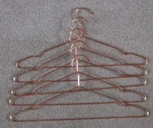 5x Rose Gold Strong Metal Coat / Trouser / Suit Hangers 42cm wide x21cm tall NEW - Picture 1 of 2