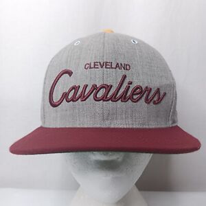 Cleveland Cavaliers Mitchell And Ness Cap Wool Blend Flat Brim NBA Snap Back Hat