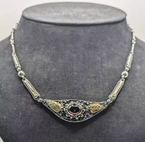 Vintage Bartel & Sohn Augsburg Collier 835 Silber + Granat Art.-Nr:1444 - Bild 1 von 6