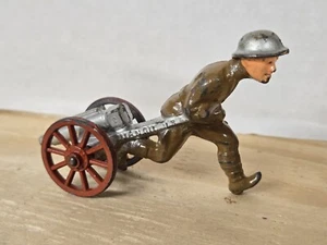Vintage 1930s Manoil WWI ARMY ARTILLERY SOLDIER Lead Figure - Picture 1 of 6
