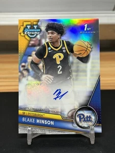 2023-24 Bowman Chrome University Blake Hinson Refractor Auto /250 - Print Lines - Picture 1 of 2