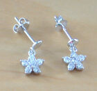 925 Silver Clear Cz Daisy Earrings/Small Silver Daisy Stud Earrings UK/Studs UK