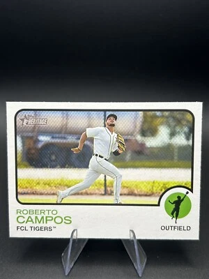 2022 Roberto Campos Topps Heritage Minor Leagues Rookie SP #218 - Detroit Tigers - Image 1 of 2
