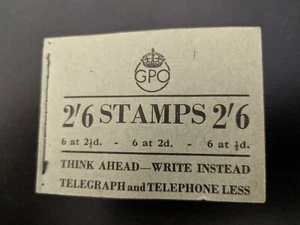 WW2 1944 Harrison & Sons British GPO Military Stamp Booklet w16 stamps - Picture 1 of 5