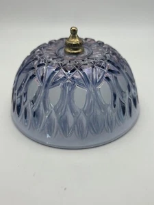 Webster Lila Amethyst Glanz Glas Glocke Schmuck nur Geschirrdeckel - Bild 1 von 4