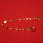 14kt GOLD FILLED Fine 1.5x2mm Flat Cable Chain EXTENDER with Spring Ring Clasp