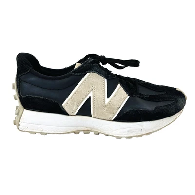 Womens 8 B New Balance 327 Black Nimbus Cloud Leather Suede Shoes WS327LW - Image 1 of 4