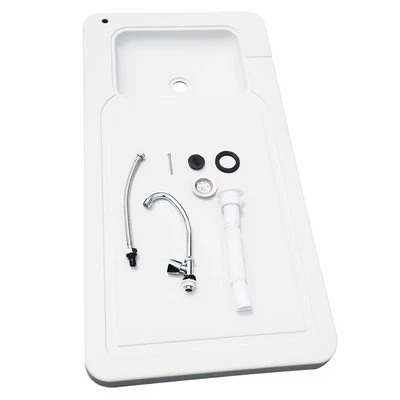 Cocina Plegable Matar Peces Limpiar Corte Exterior 45 pulgadas Mesa con Grifo Fregadero Foto 1 de 4