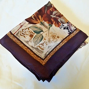 Vintage 90s ECHO Silk Square Scarf 30" Batik Tulip Floral - Picture 1 of 4