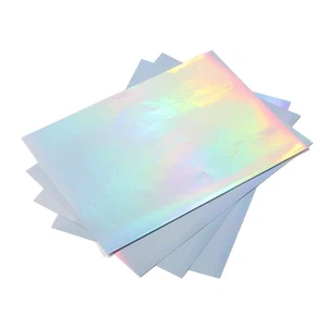22 Feuilles De Papier Autocollant Holographique A4 Pour Imprimante à Jet D - Afbeelding 1 van 12