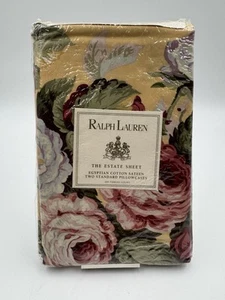 Ralph Lauren Standard The Estate lenzuolo Kathleen federe floreali vintage nuovo - Foto 1 di 6