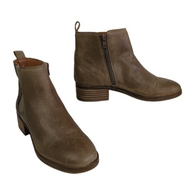 Botín Chelsea LUCKY BRAND Podina Cuero Marrón Tacón Tobillo Cremallera Lateral Para Mujer 7 Foto 1 de 4