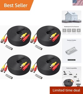 Quality 15ft Video Power Cable for Security Cameras - Picture 1 of 11