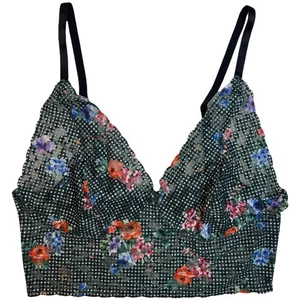 Hanky Panky Black Lace Floral Bralette Size XS NWT - Picture 1 of 5